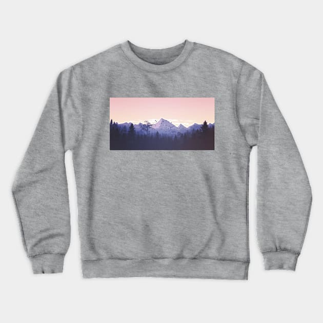 Beautiful Landscape Illustration Crewneck Sweatshirt by LineXpressions